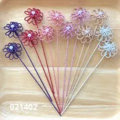 水引　水引パーツ　小さなお花　きらきら6色　021402