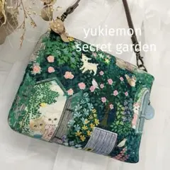 ユキエモン 巾着トートバッグ シークレットガーデン ナチュラル系