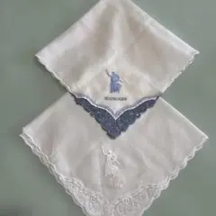 WEDGWOOD 刺繍入りハンカチ 2枚セット