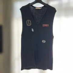 EMPORIO ARMANI ダークグレー Vネック ベスト