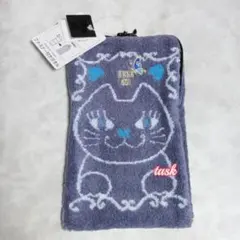 匿名配送アナスイ　ペットボトルカバー　ファスナー付タオル　　ポーチ　猫　グレー