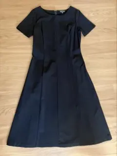 INDIVI 半袖ひざ丈ワンピース