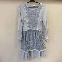 Souris ブルーレース付きワンピース 130