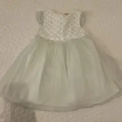 petit main フリル袖ワンピース ~80㎝