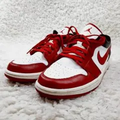 美品 28.5㎝▲NIKE ナイキ エアジョーダン1ロー スニーカー 白 赤 黒