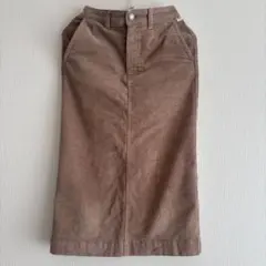 coenピンクブラウン コーデュロイ タイトスカート
