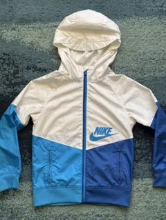 Nike フード付きジャケット ホワイト/ブルー120