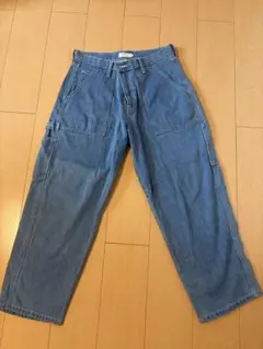 デニム ワイドパンツ ライトブルー メンズ