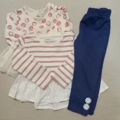 子供服　ｃｏｎｏｃｏ　起毛トレーナー　起毛ボトムス　セット