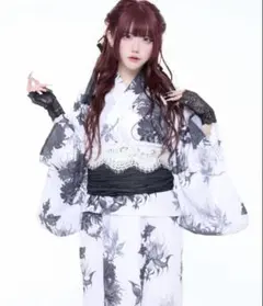 gibous dark snake yukata gray ギボス 蛇柄 浴衣 - メルカリ