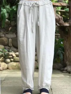 パヤカ　イージーパンツ　きなり　フリンジ　payaka