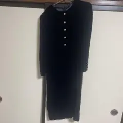 日本製 コレクション紫 ブラックフォーマルワンピース Mサイズ