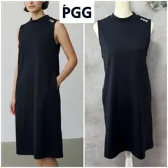 美品◇パーリーゲイツ 定価3.7万 モックネック ニットワンピース