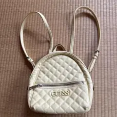 GUESS イエロー キルティング ショルダーバッグ