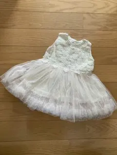 コムサ レースベビードレス80cm アイボリー