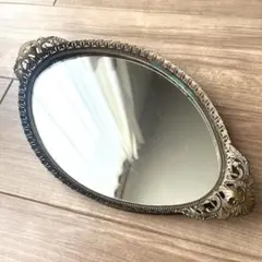 資生堂 オーバル型 ミラートレイ