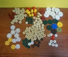 LEGO ラウンド系プレート・ブロック、ディッシュ、丸太ブロック まとめ中古