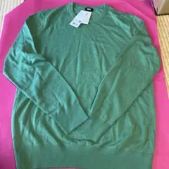 セーター　グリーン　メンズ　L ユニクロ