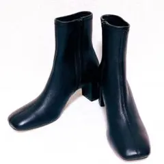 FRAY I.D ラムレザー ストレッチショートブーツ 黒 24.5cm 38のサムネイル
