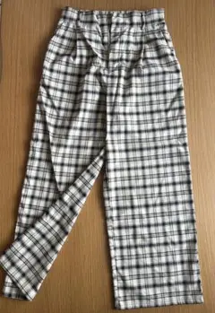earth チェック柄カジュアルパンツ M