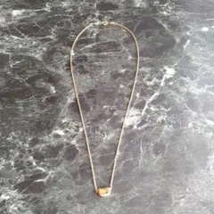 ビーンズ型 ゴールドメッキ ペンダント ネックレス ★ 豆 シンプル