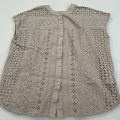 アーバンリサーチ　サニーレーベル⭐︎バンドカラーコットンレースシャツ