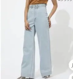 ワイドデニムパンツDARTS DENIM WIDE Azul by Moussy