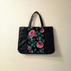 FEILER フラワー刺繍 トートバッグ