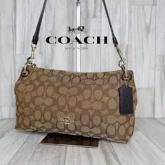 coach one shoulder bag signature y2k - メルカリ