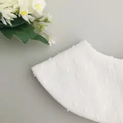 ［No.222］ハンドメイド　まんまるスタイ　つぶつぶホワイト