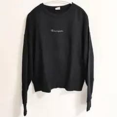Champion　チャンピオン　バックプリントスウェット　ブラック　M