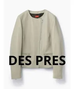 デプレ　ラムレザーノーカラージャケットのサムネイル