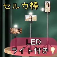 自撮り棒 セルカ棒 スマホ三脚 ワイヤレス 撮影用 軽量 TikTok ライト