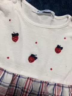 familiar いちご刺繍 ワンピース70