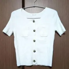 GU リブダブルポケットカーディガン