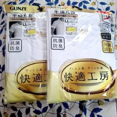 新品・GUNZE 半袖シャツ LL 2枚セットのサムネイル