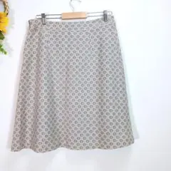 Aylesbury 台形スカート 13号 美品 上品柄 ひざ丈