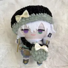 【黒＆緑】ベレー帽 ポシェット セット にじぱぺっと ぬい服 10cm