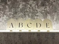 テーブルナンバー　受付カード　カードスタンド　結婚式diy ペーパーアイテム