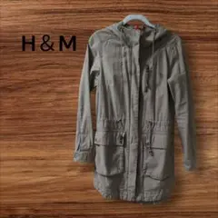H＆M モッズコート 38 オリーブグリーン