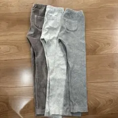 ユニクロ　レギンス　3本　110 コーデュロイ