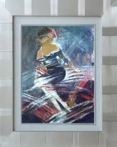 油絵 菅家令子 絵 絵画 インテリア F6-72023 人物 女性像 - メルカリ