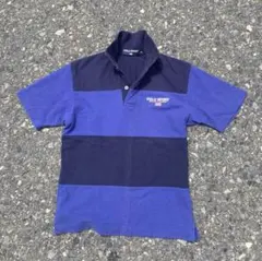 90spolo sportボーダーポロシャツネイビー✖️ブルー archive短丈