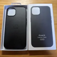 iPhone13 純正レザーケース ミッドナイト