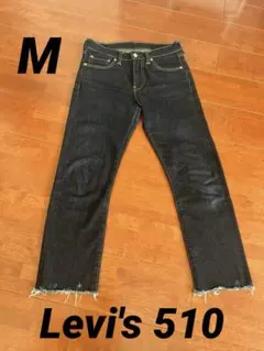 LEVI'S 501 ダークブルー ストレートデニム W29 L32セルフカット