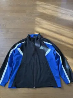 adidas スポーツジャケット 黒/青⭐︎130