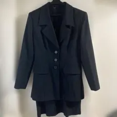 ブラックスカートスーツワンピース3点セットシンプル