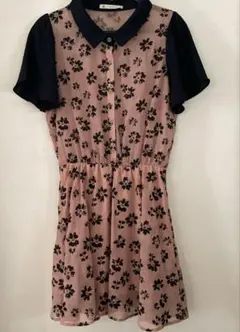 MAJESTIC LEGON 花柄襟付きワンピース