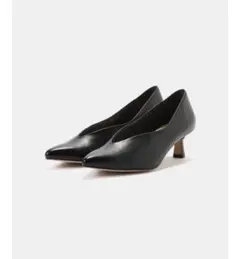 4.5cmポインテッドハイバンプパンプス　ルタロン　24 黒