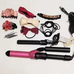 ヘアアイロン　コテ　ストレートアイロン　ヘアアクセサリー　色々セット
